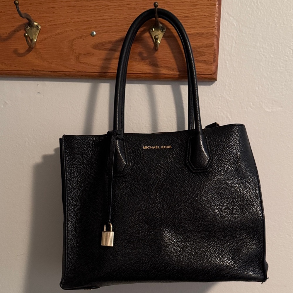 Michael Kors Black Pebbled Leather Tote